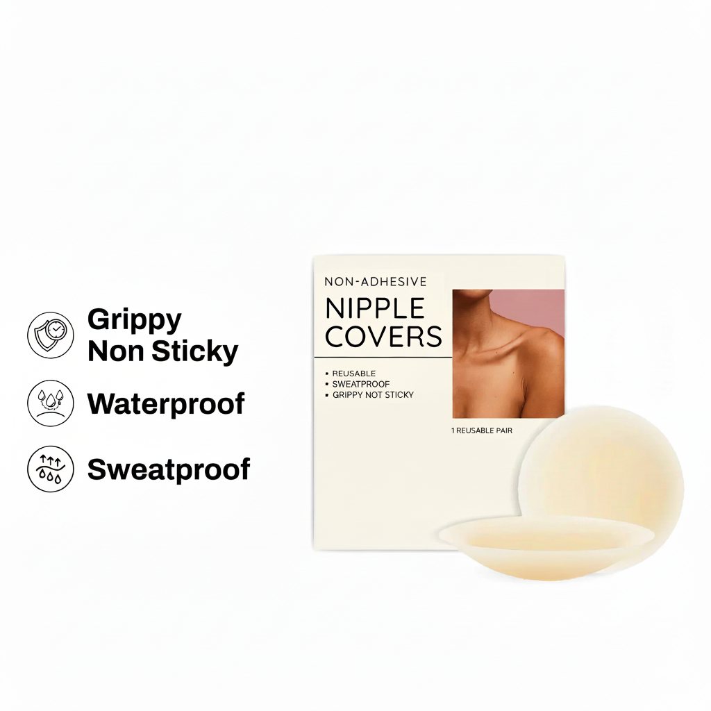 Non-Adhesive Reusable Nipple Covers (8 cm)